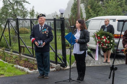 Uroczystość upamiętnienia mjra Adolfa Pilcha - wręczenie madali 27 Pułku Ułanów im. Króla Stefana Batorego